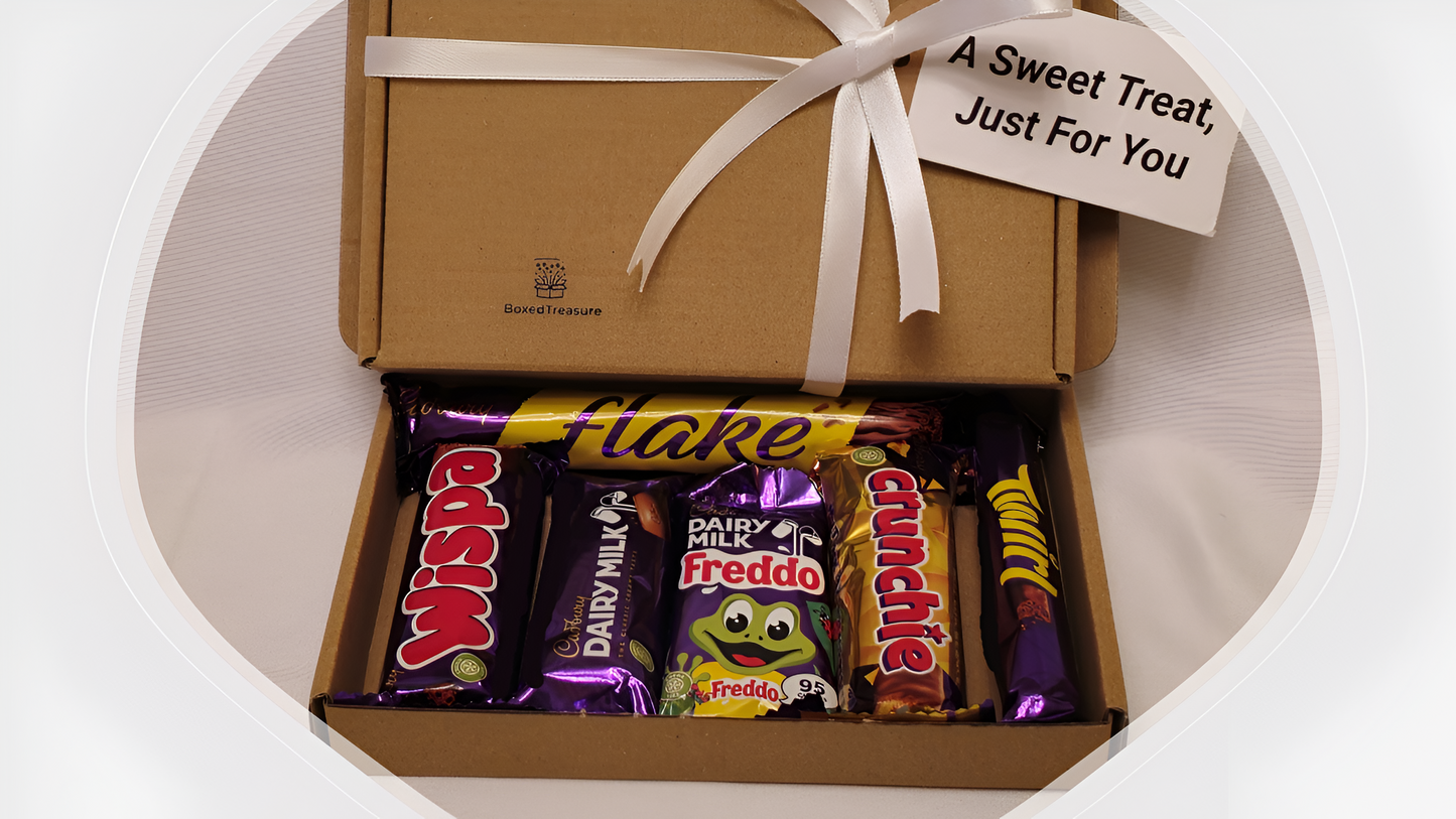 Cadbury Chocolate Bar Gift Box Set | Personalised Hamper | New Year | Birthday | Classic Treasure (Small)