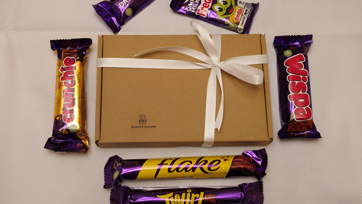 Cadbury Chocolate Bar Gift Box Set | Personalised Hamper | New Year | Birthday | Classic Treasure (Small)